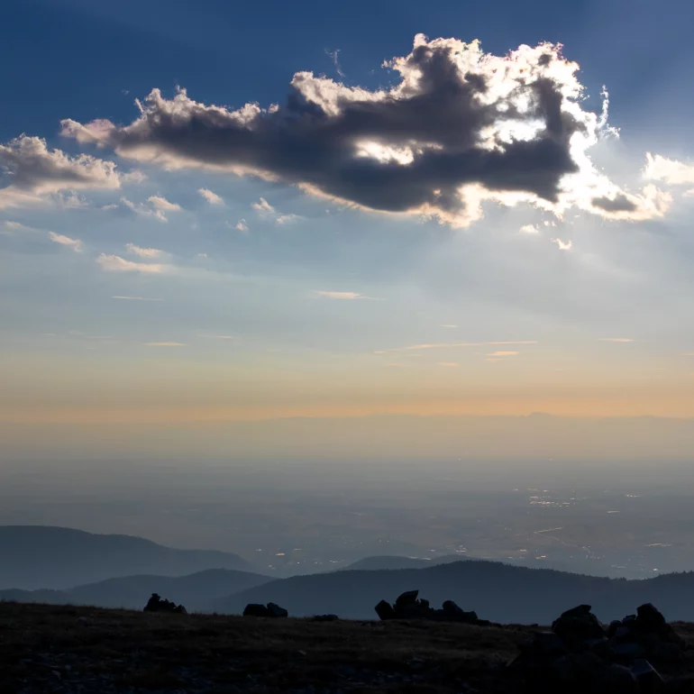 ambiance de nature poétique en Alsace au grand ballon